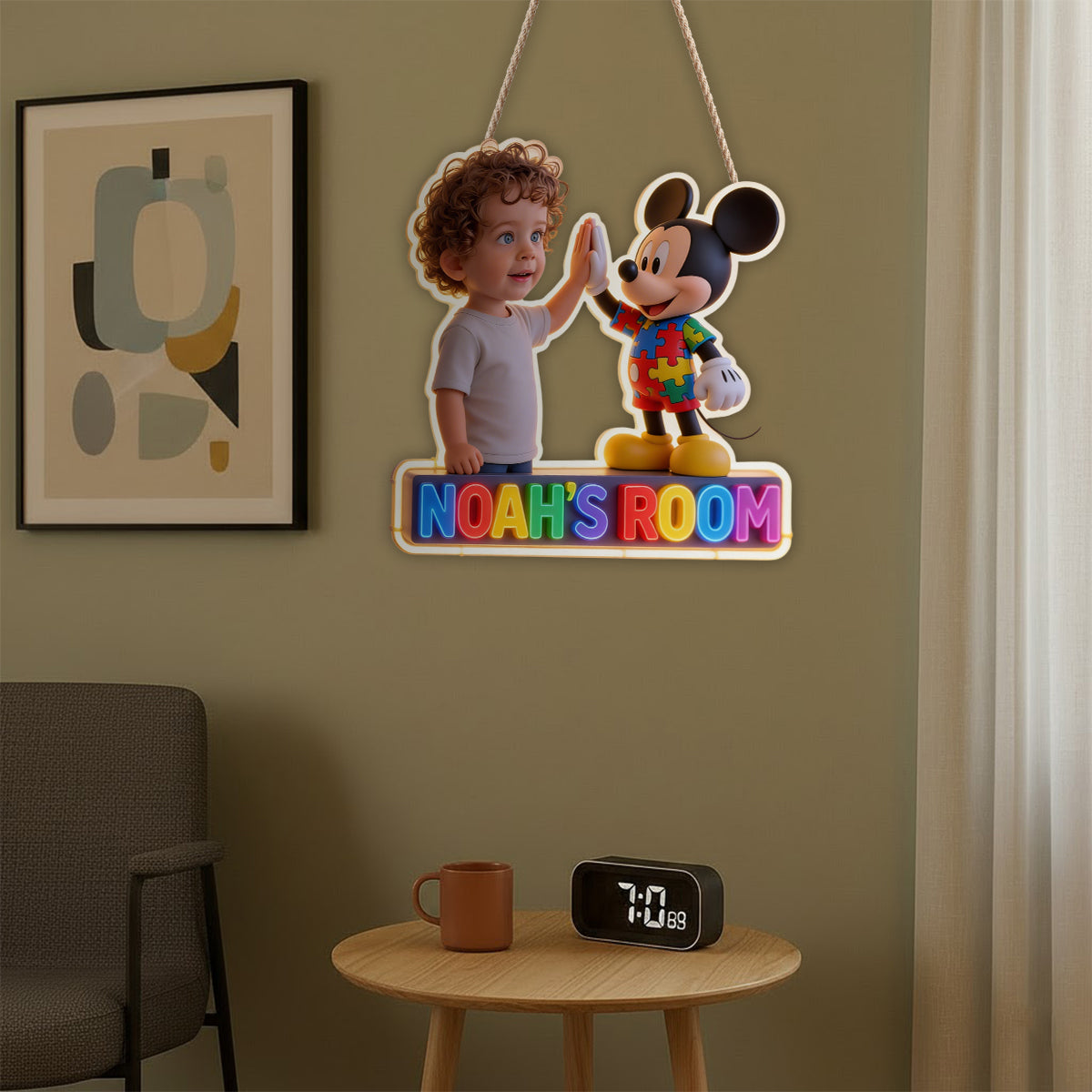 Custom Any Photo - Personalized Autism Awareness LED Light Acrylic Sign
