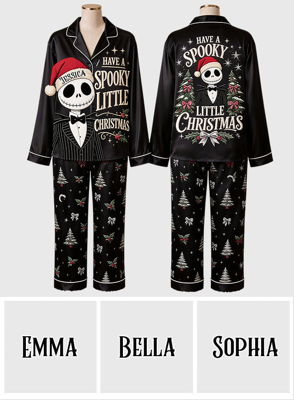 Have A Spooky Christmas - Personalized Nightmare Button Down Pajamas