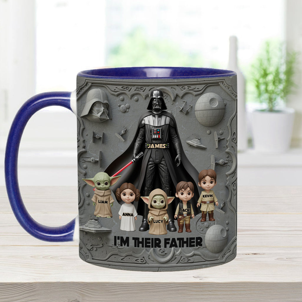 Best Dad In The Galaxy - Personalized The Force Accent Mug