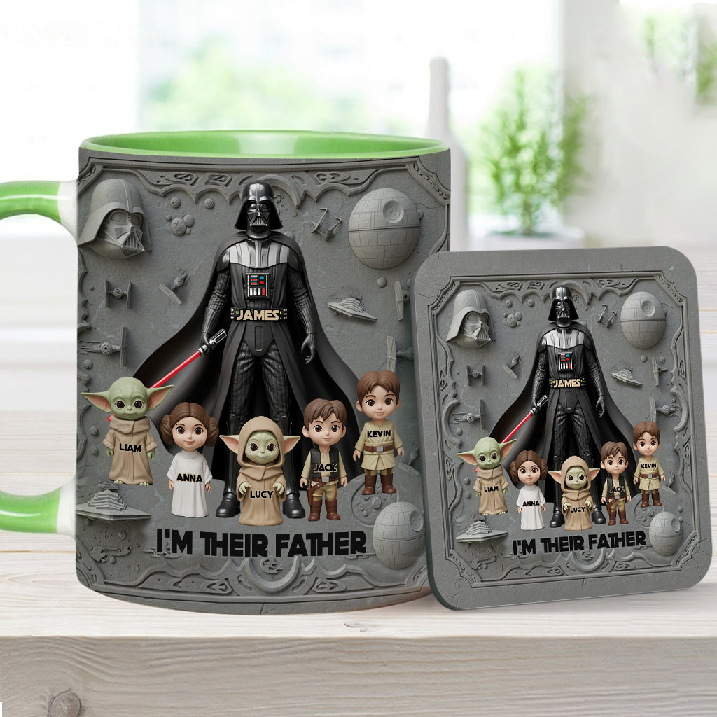 Best Dad In The Galaxy - Personalized The Force Accent Mug