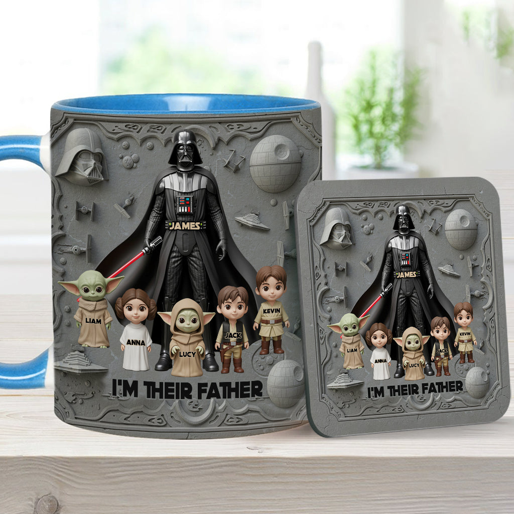 Best Dad In The Galaxy - Personalized The Force Accent Mug