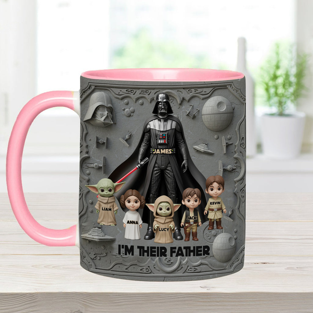 Best Dad In The Galaxy - Personalized The Force Accent Mug