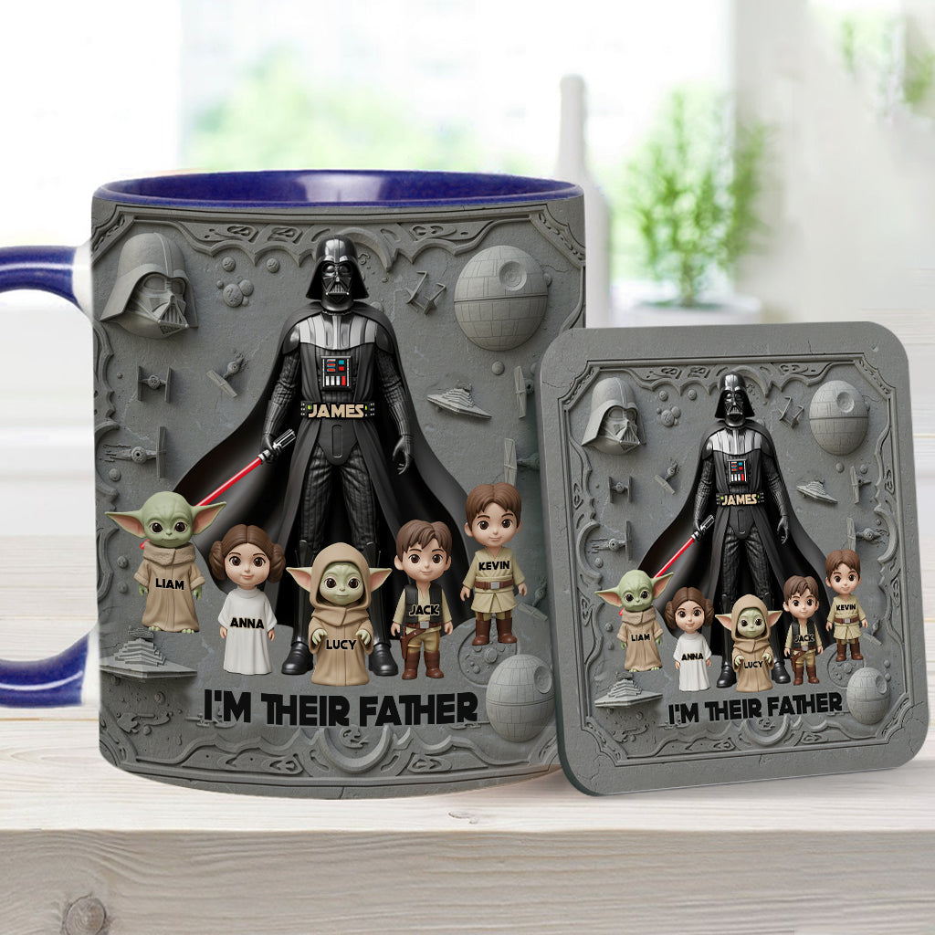 Best Dad In The Galaxy - Personalized The Force Accent Mug