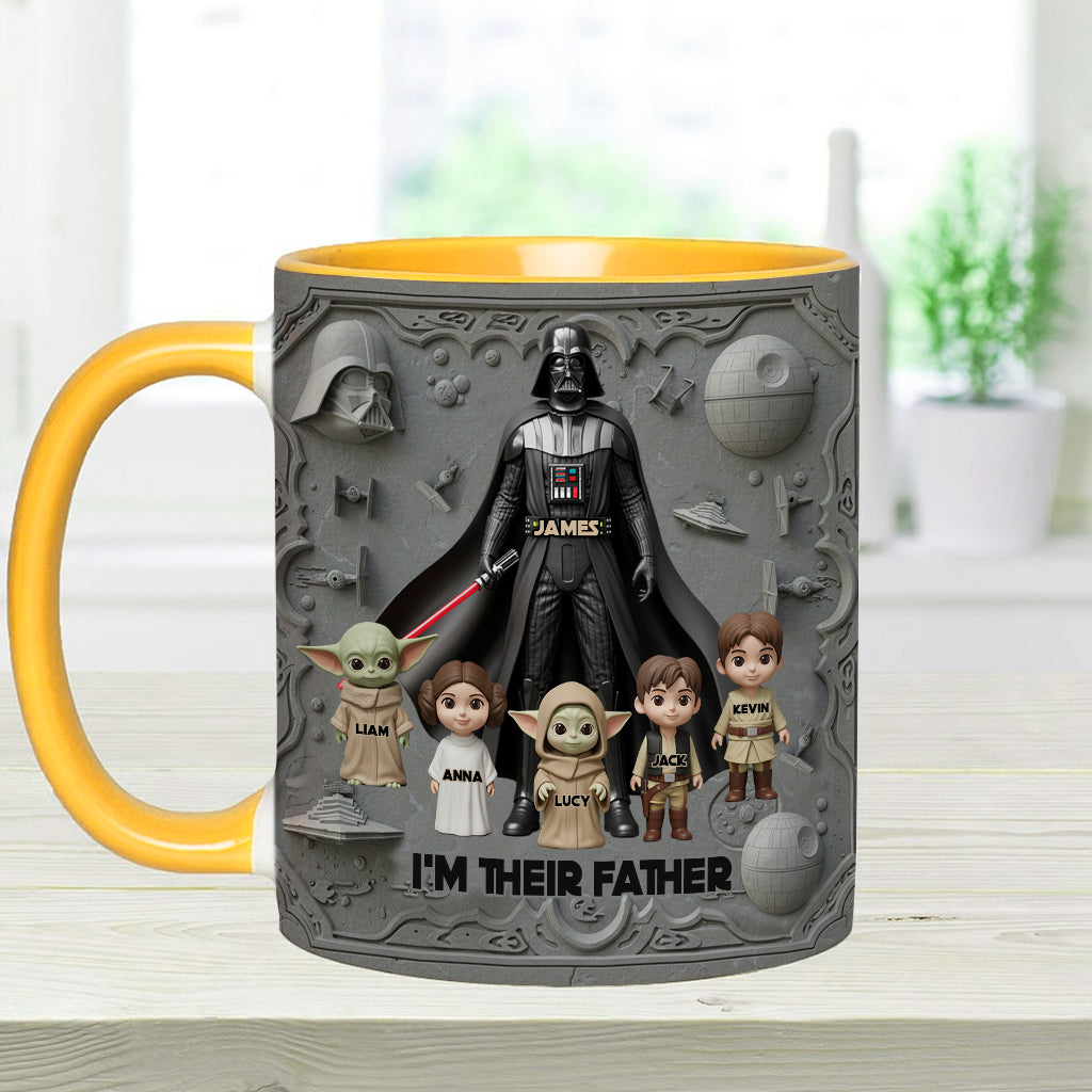 Best Dad In The Galaxy - Personalized The Force Accent Mug