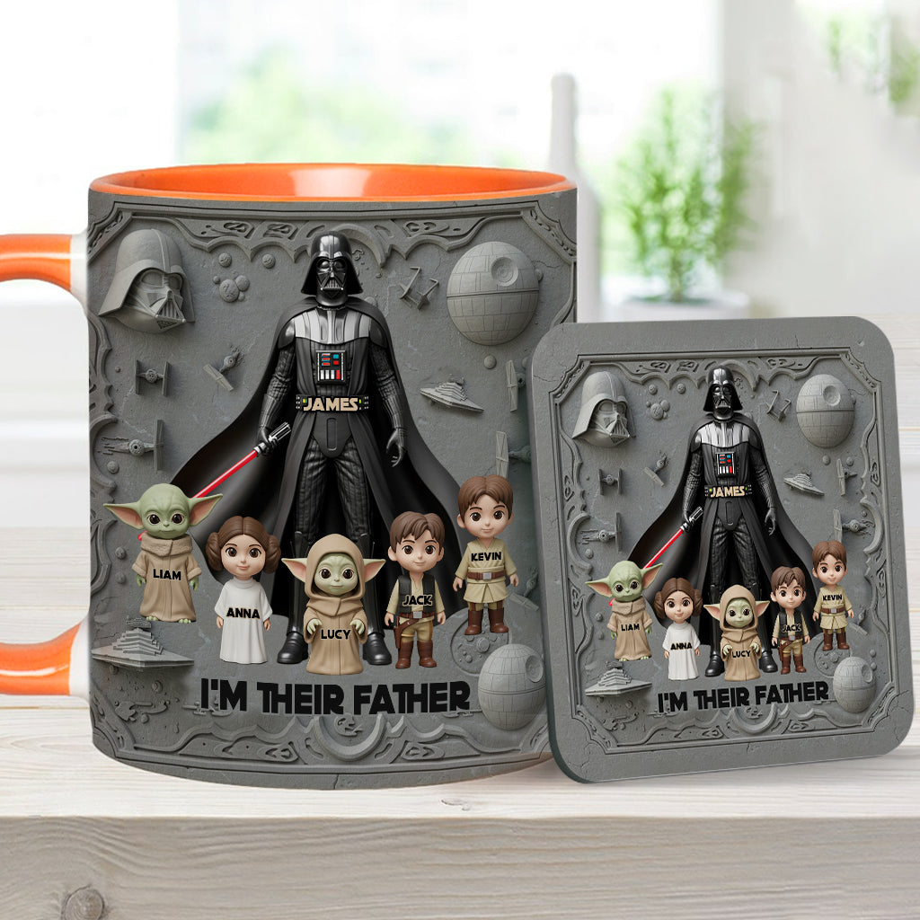 Best Dad In The Galaxy - Personalized The Force Accent Mug