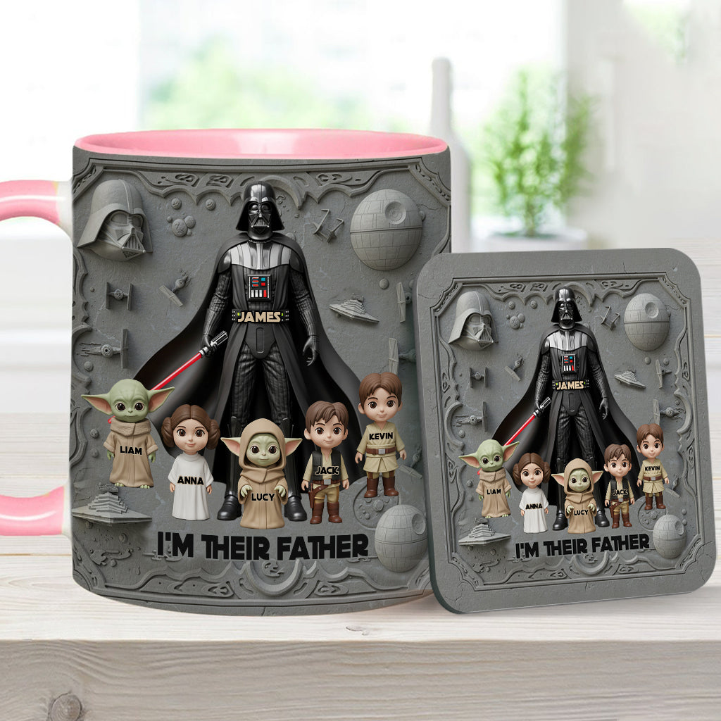 Best Dad In The Galaxy - Personalized The Force Accent Mug