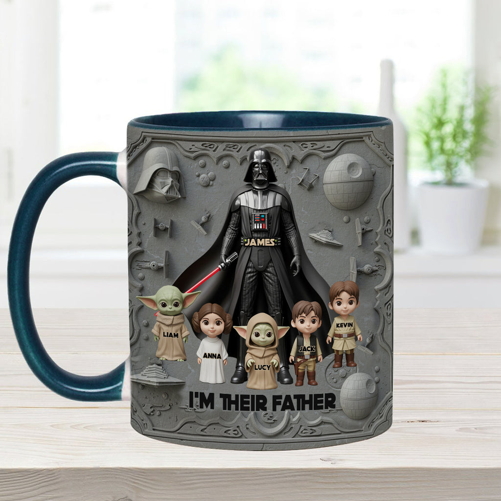 Best Dad In The Galaxy - Personalized The Force Accent Mug