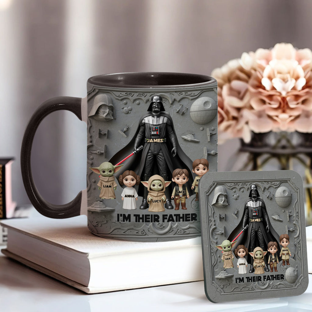 Best Dad In The Galaxy - Personalized The Force Accent Mug
