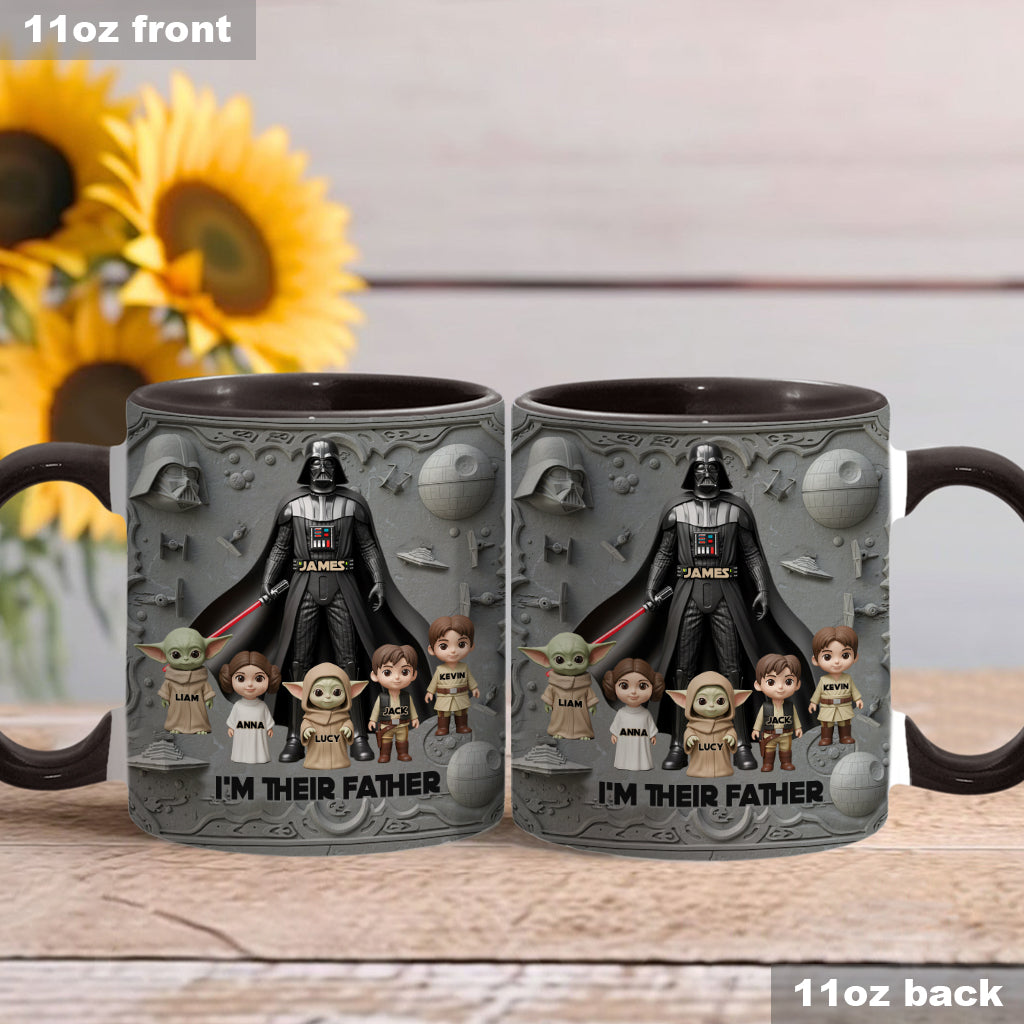 Best Dad In The Galaxy - Personalized The Force Accent Mug