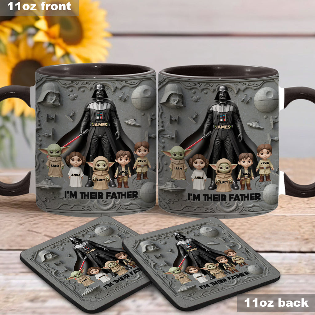 Best Dad In The Galaxy - Personalized The Force Accent Mug