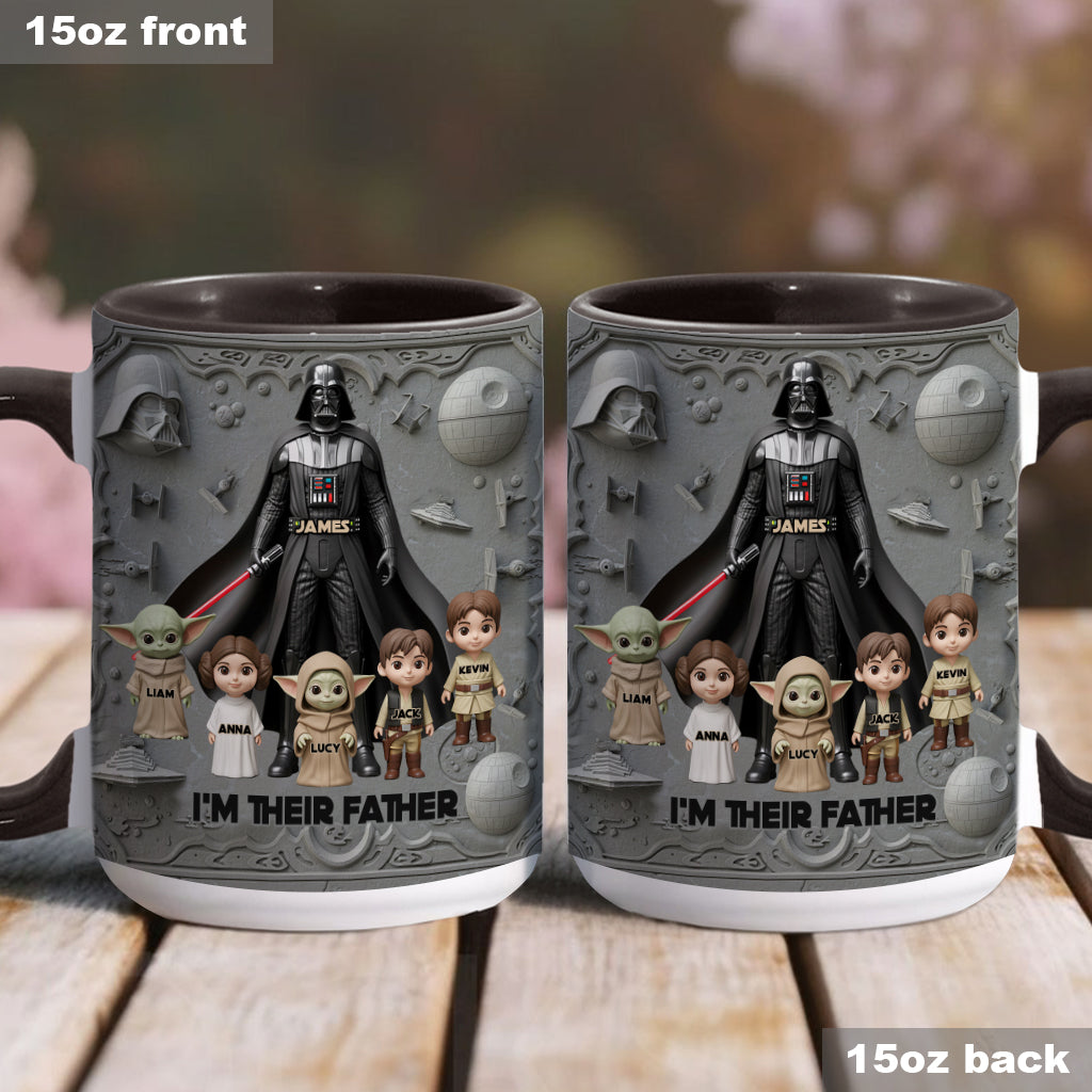 Best Dad In The Galaxy - Personalized The Force Accent Mug