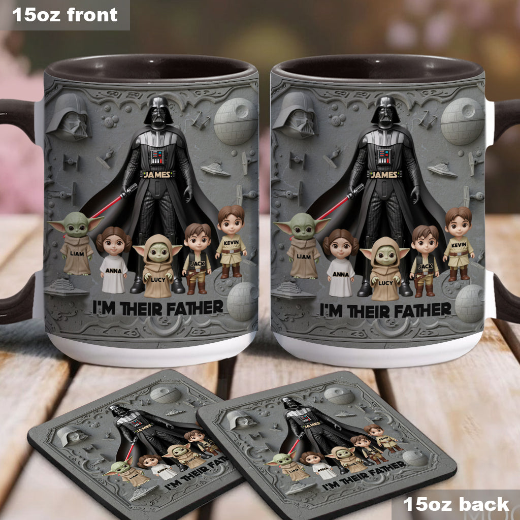 Best Dad In The Galaxy - Personalized The Force Accent Mug