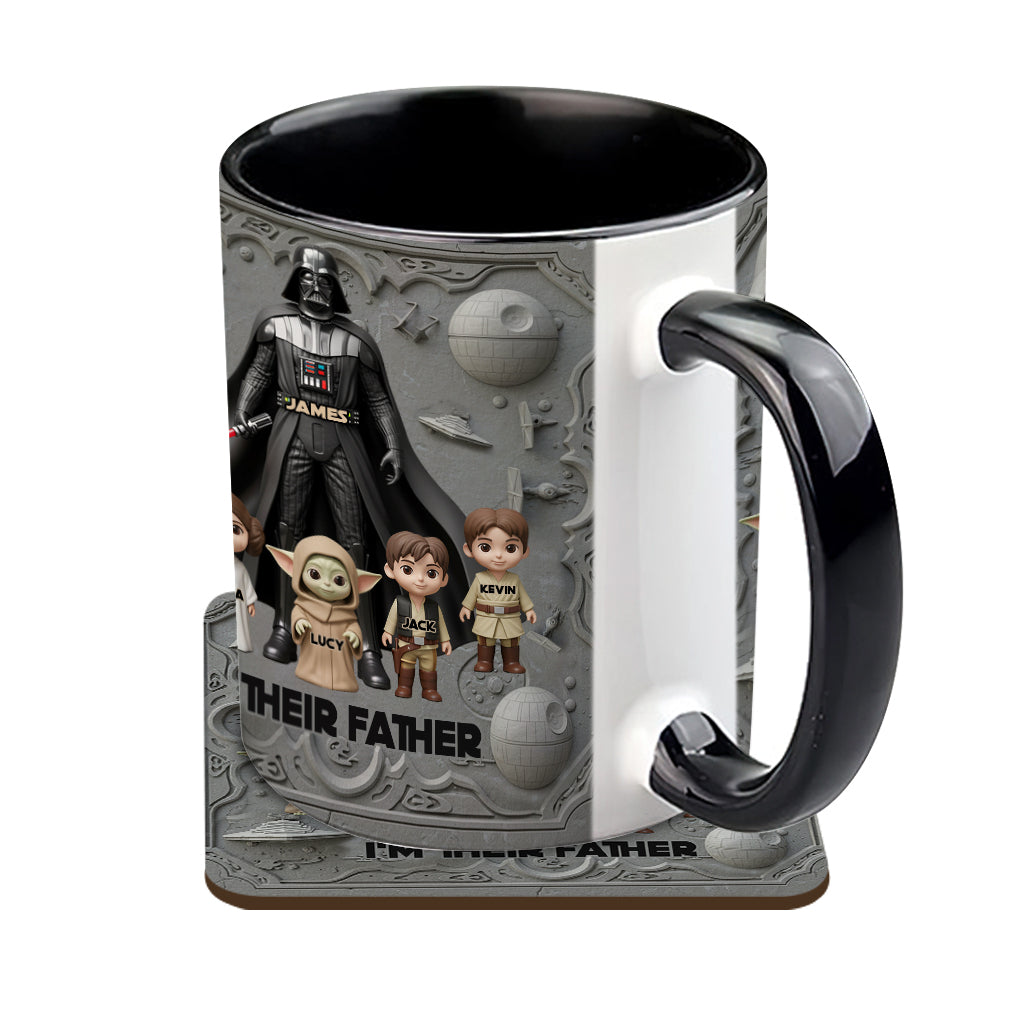 Best Dad In The Galaxy - Personalized The Force Accent Mug