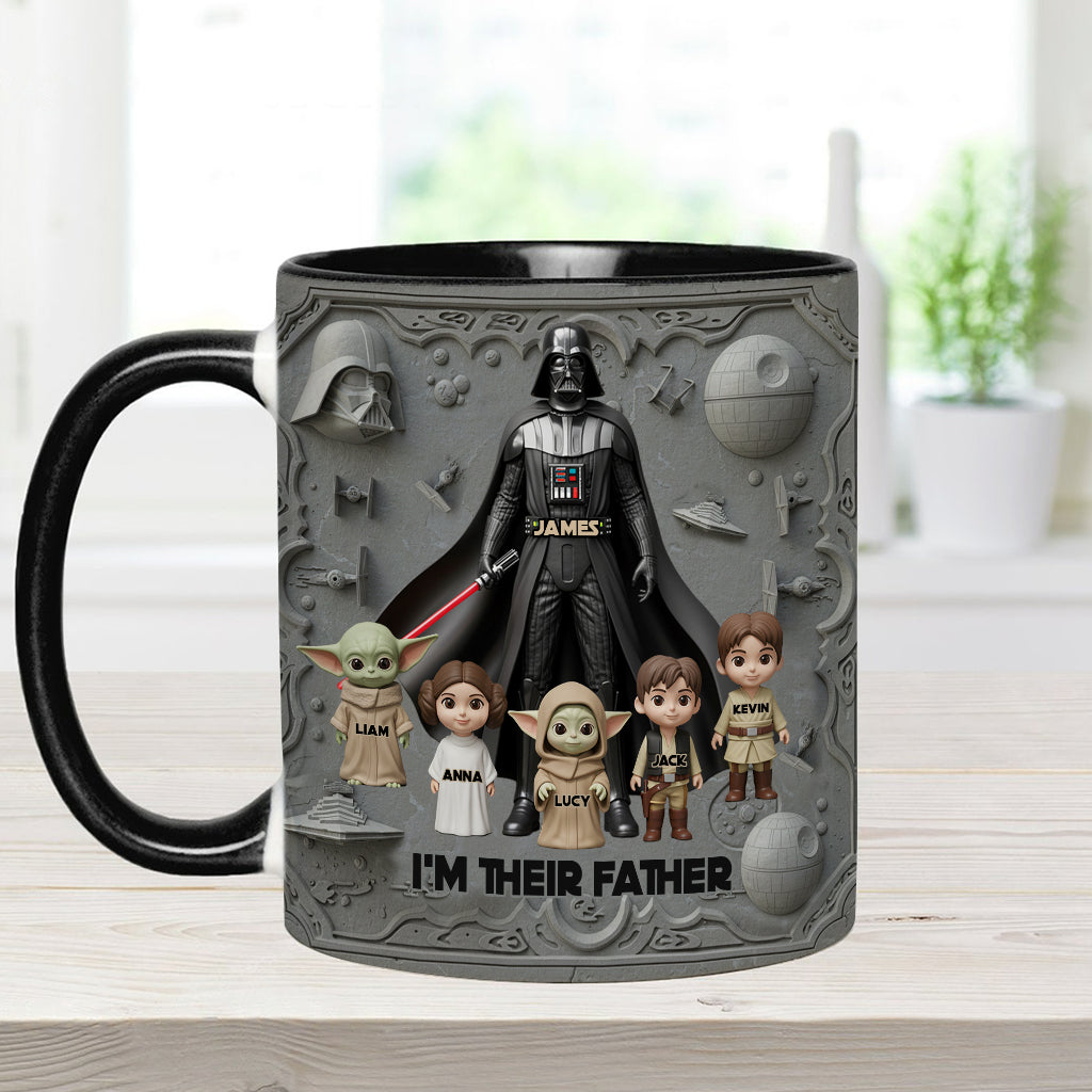Best Dad In The Galaxy - Personalized The Force Accent Mug