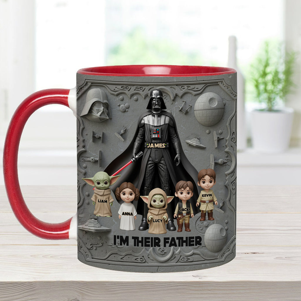 Best Dad In The Galaxy - Personalized The Force Accent Mug