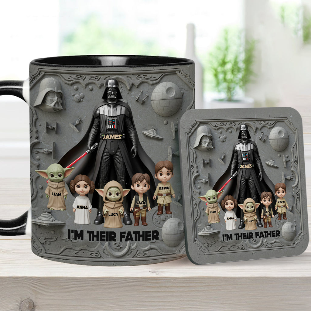 Best Dad In The Galaxy - Personalized The Force Accent Mug