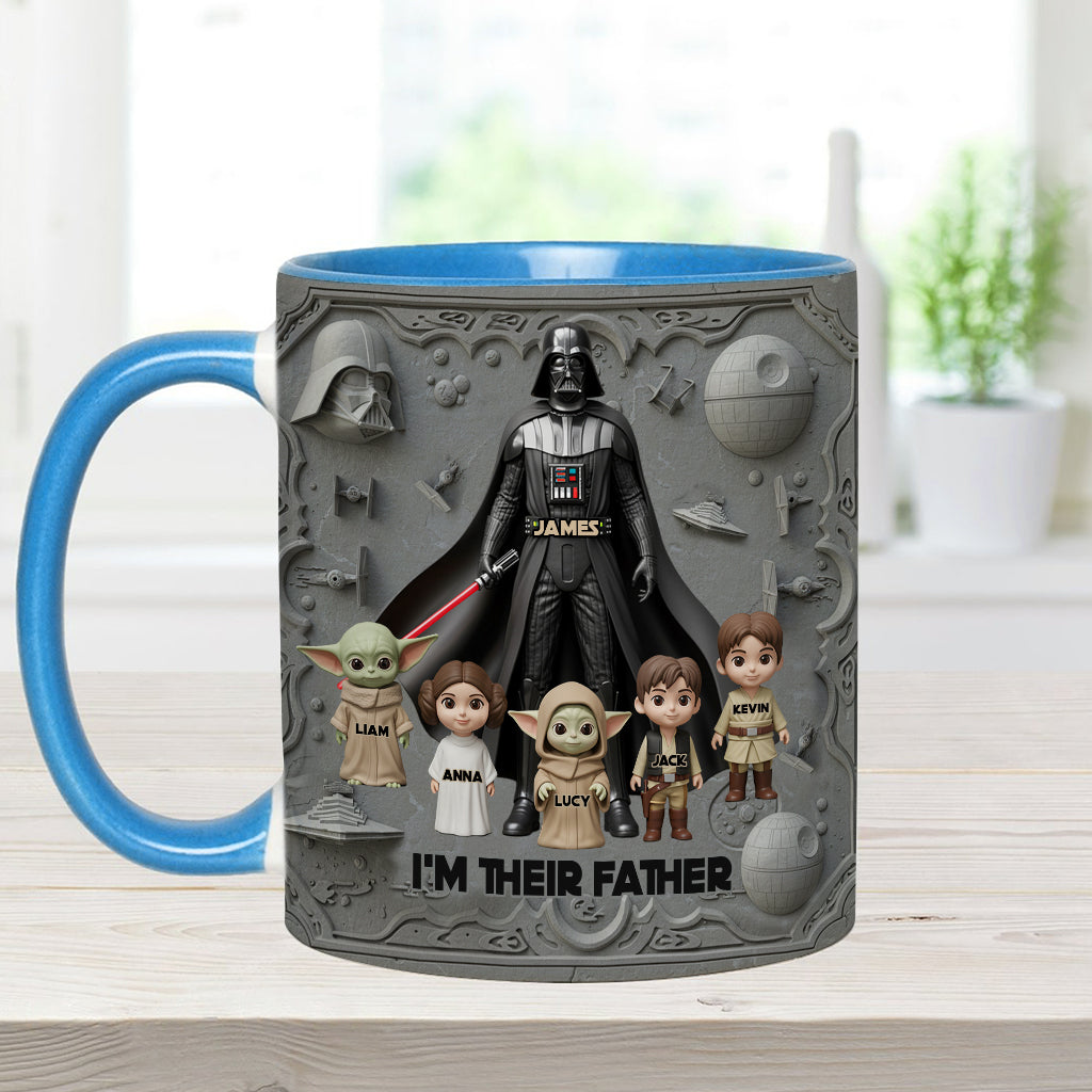 Best Dad In The Galaxy - Personalized The Force Accent Mug