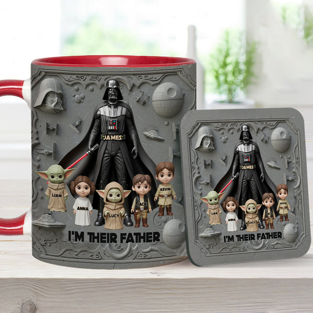 Best Dad In The Galaxy - Personalized The Force Accent Mug
