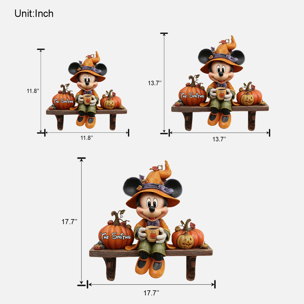 Hello Fall - Personalized Mouse Custom Shaped Wood Sign