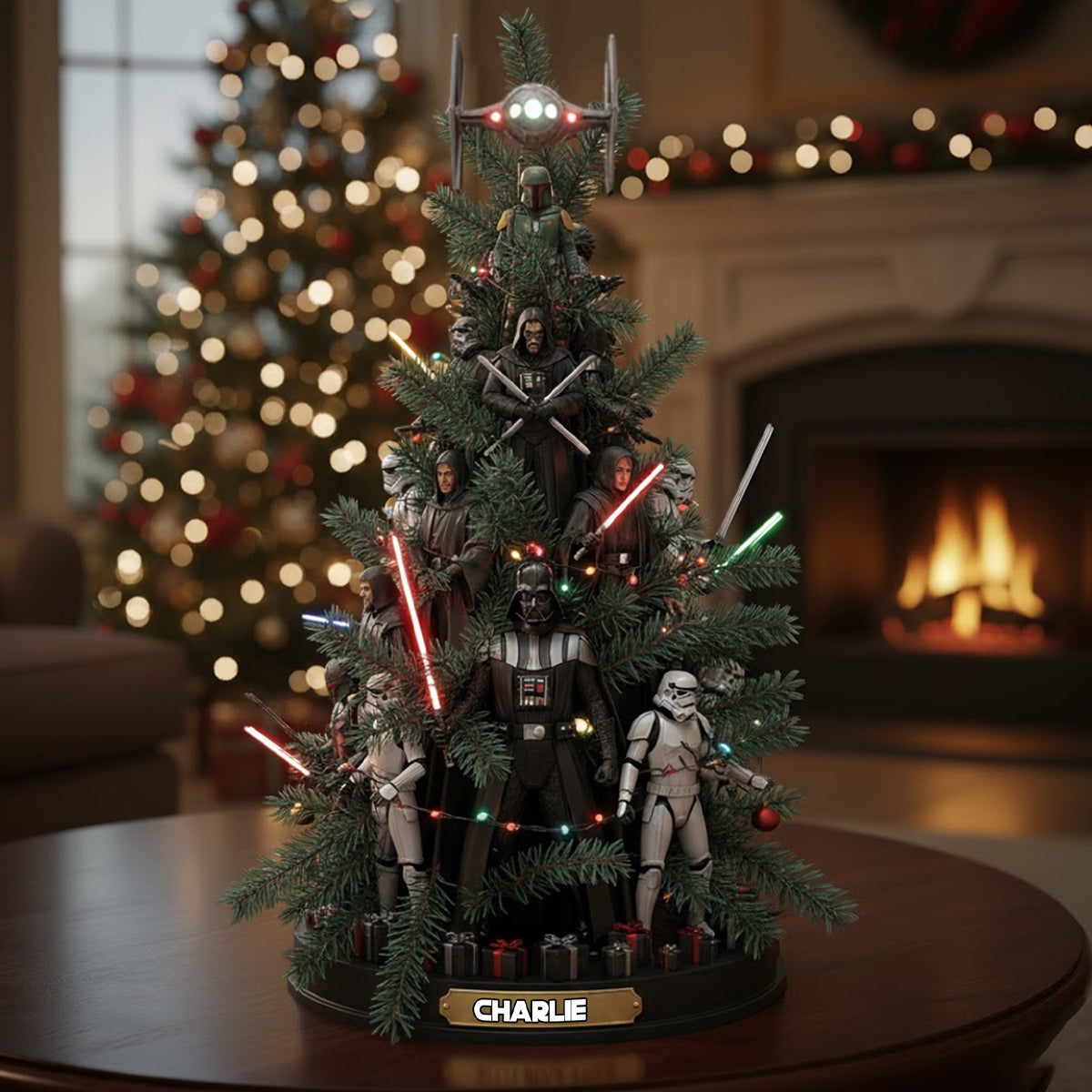 Joy To The Galaxy - Personalized The Force Custom Shaped Acrylic Plaque