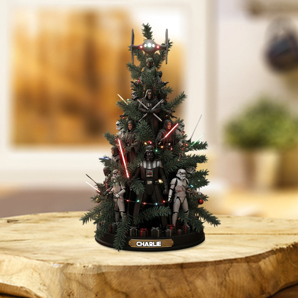 Joy To The Galaxy - Personalized The Force Custom Shaped Acrylic Plaque