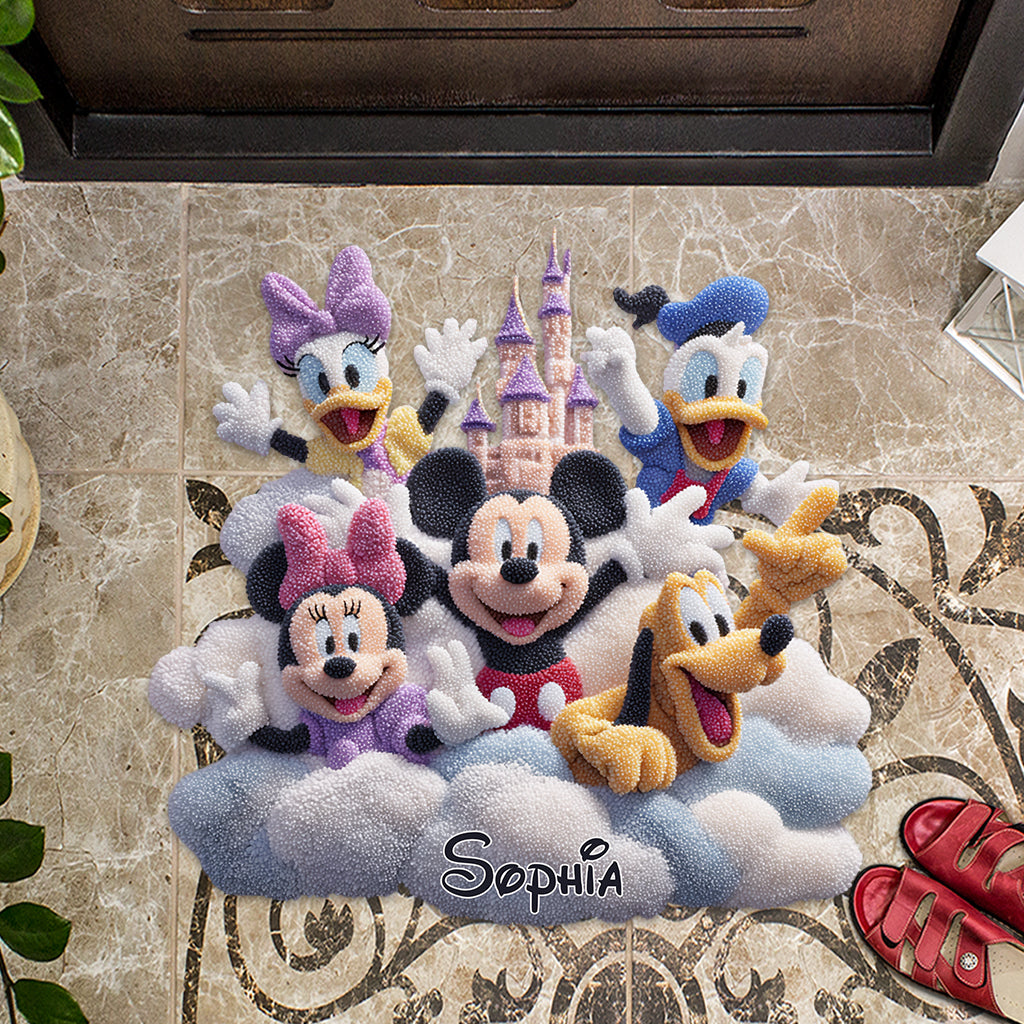 Magical Friends - Personalized Mouse Shaped Doormat/ Rug