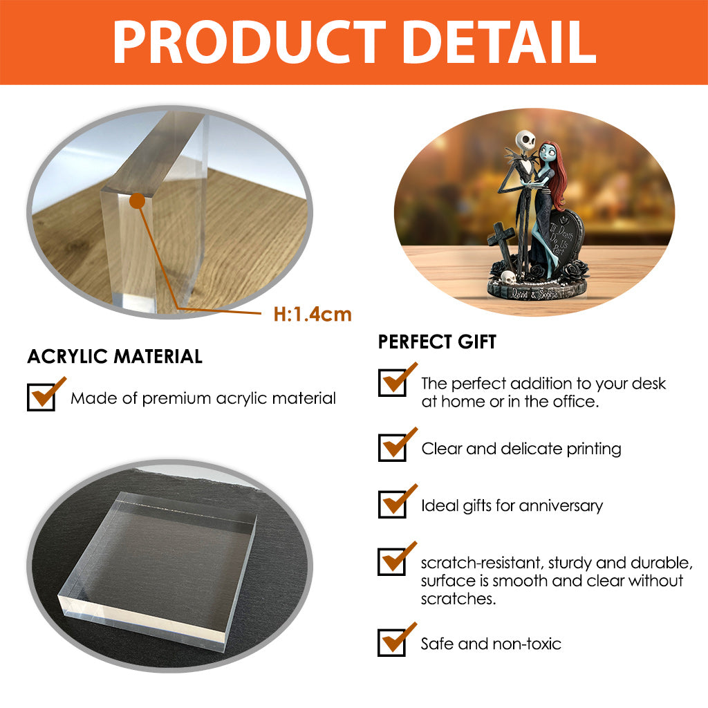 Til Death Do Us Part - Personalized Nightmare Custom Shaped Acrylic Plaque