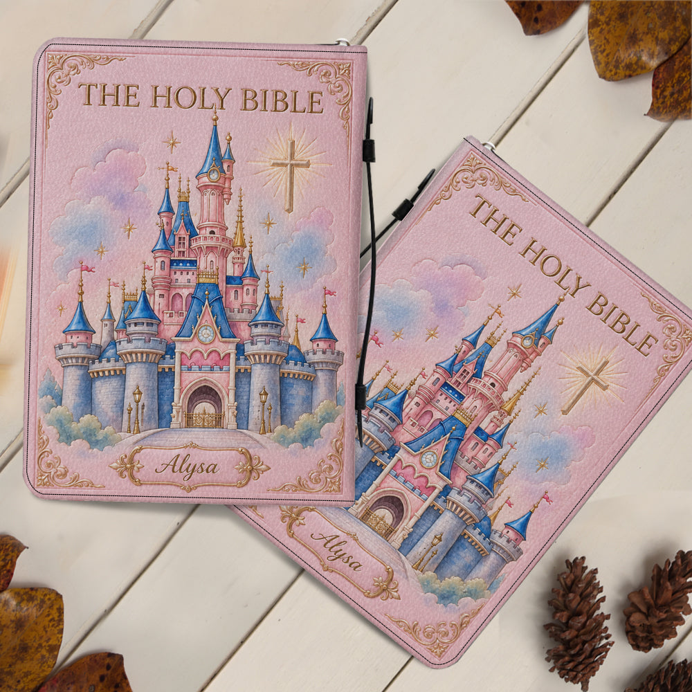 Church & Castle - Personalized Dream Trip Leather Bible Cover Bag