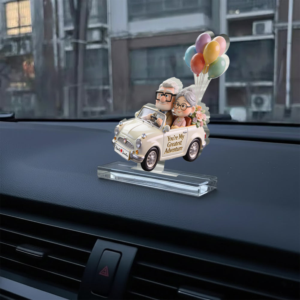 You're Always My Greatest Adventure - Personalized Up Movie Couple Car Dashboard Plaque