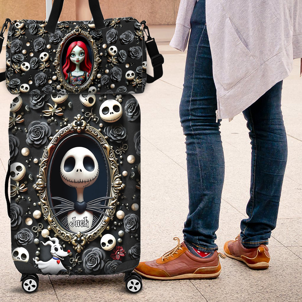 Adventure Awaits - Personalized Nightmare Luggage Cover & Duffle Bag