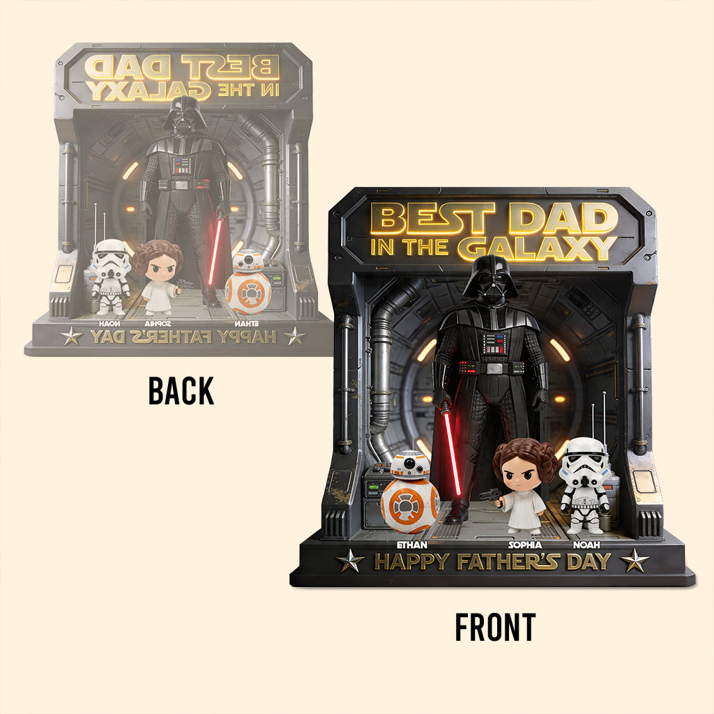 Best Dad In The Galaxy - Personalized The Force Custom Shaped Acrylic Plaque