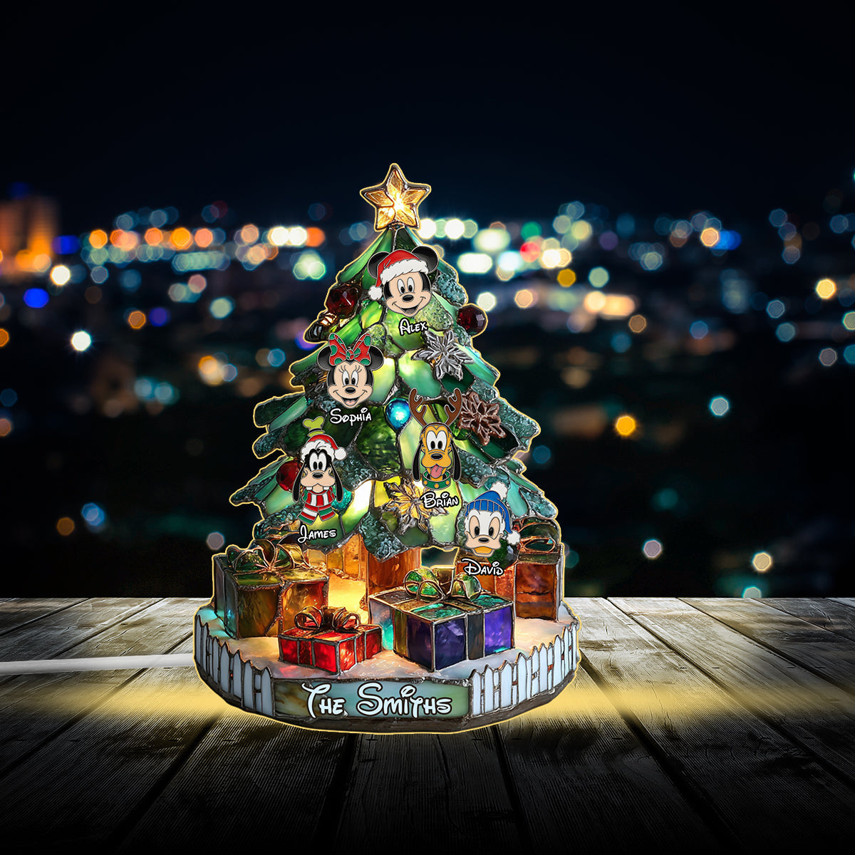 Meaningful Family Gift - Personalized Mouse Acrylic LED Night Light