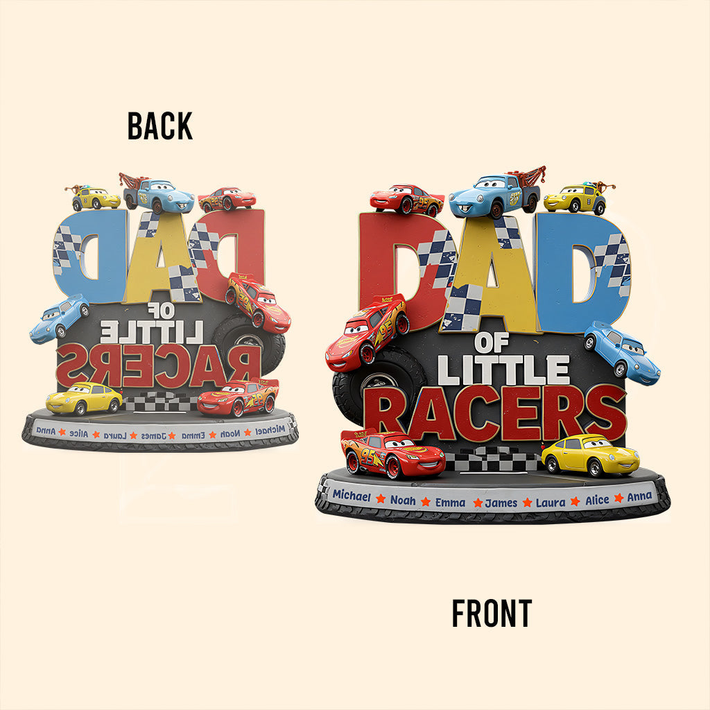 Dad Of Little Racers - Personalized Mouse Custom Shaped Acrylic Plaque
