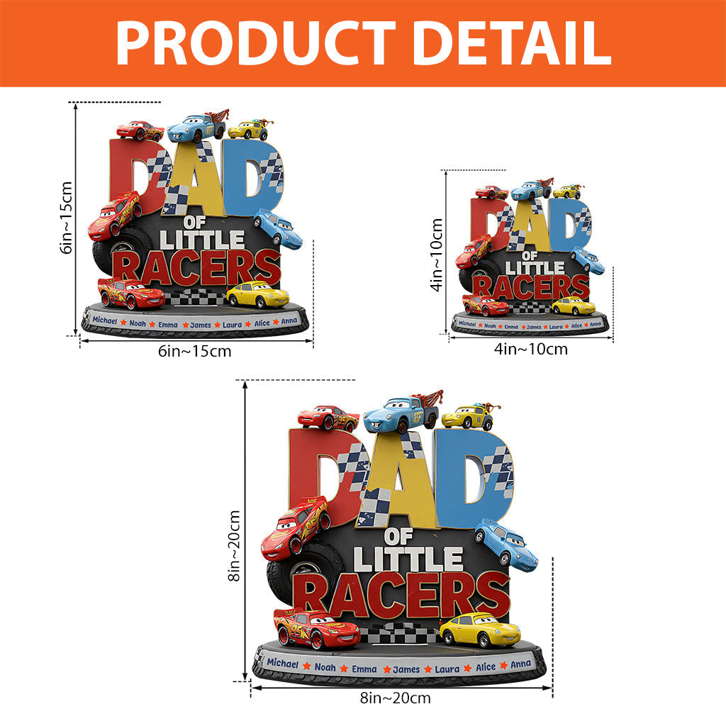 Dad Of Little Racers - Personalized Mouse Custom Shaped Acrylic Plaque