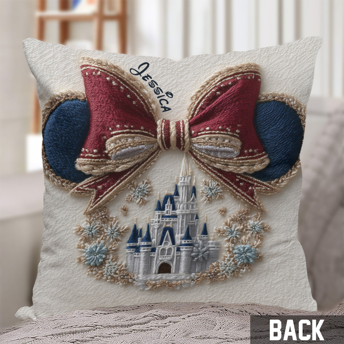 Magical Castle - Personalized Mouse Throw Pillow