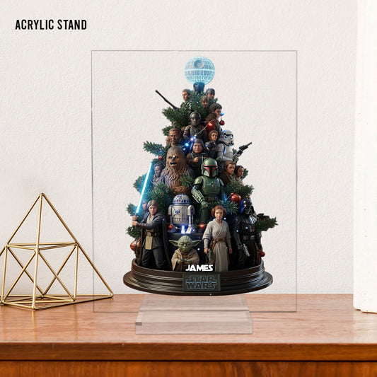 Christmas In Heaven - Personalized The Force Transparent Acrylic Plaque