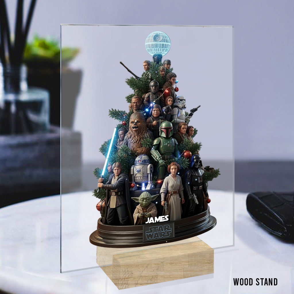 Christmas In Heaven - Personalized The Force Transparent Acrylic Plaque