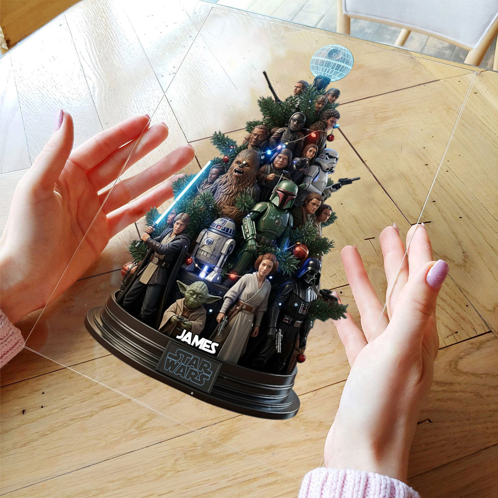 Christmas In Heaven - Personalized The Force Transparent Acrylic Plaque