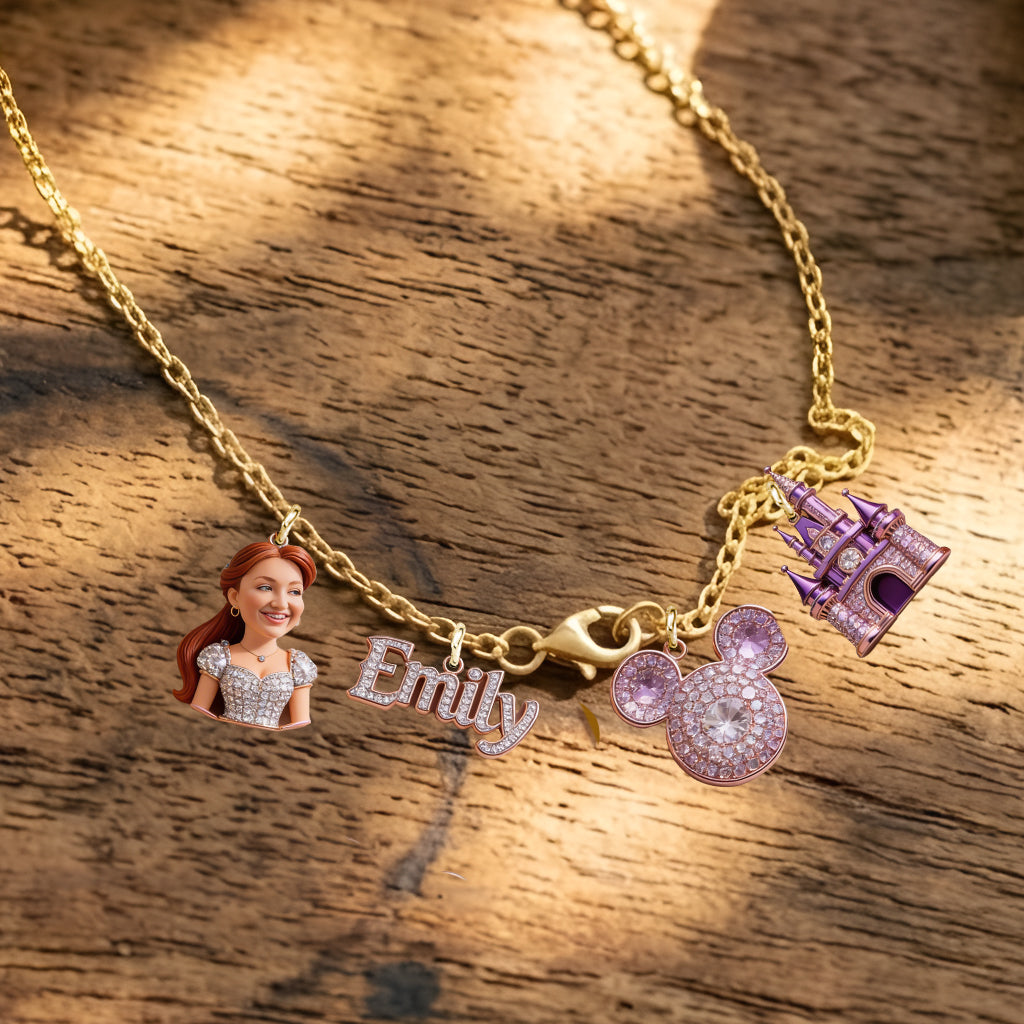 Magical Castle, Custom From Photo - Personalized Dream Trip Metal Necklaces With Pendants