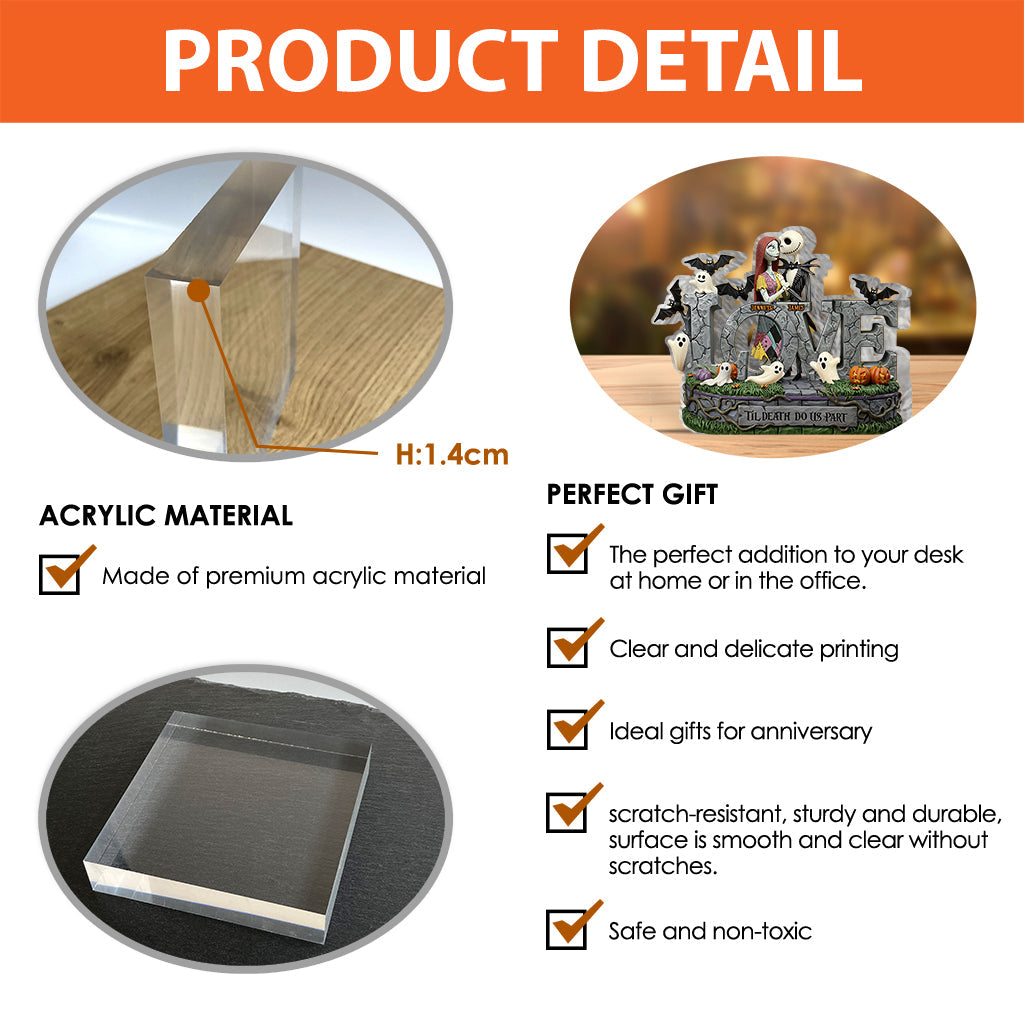 Til Death Do Us Part - Personalized Nightmare Custom Shaped Acrylic Plaque