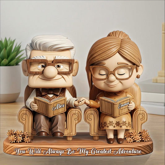 You Are My Greatest Adventure - Personalized Couple Custom Shaped Acrylic Plaque