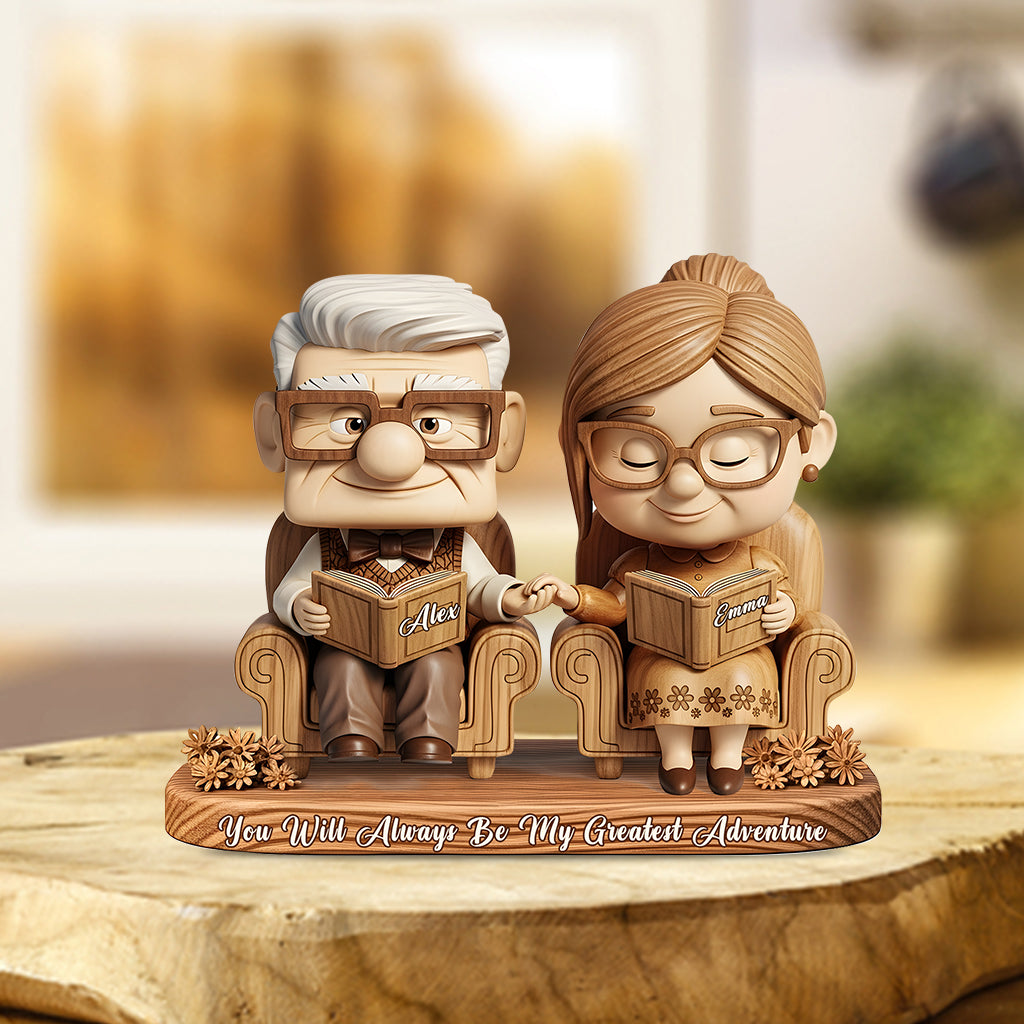 You Are My Greatest Adventure - Personalized Couple Custom Shaped Acrylic Plaque