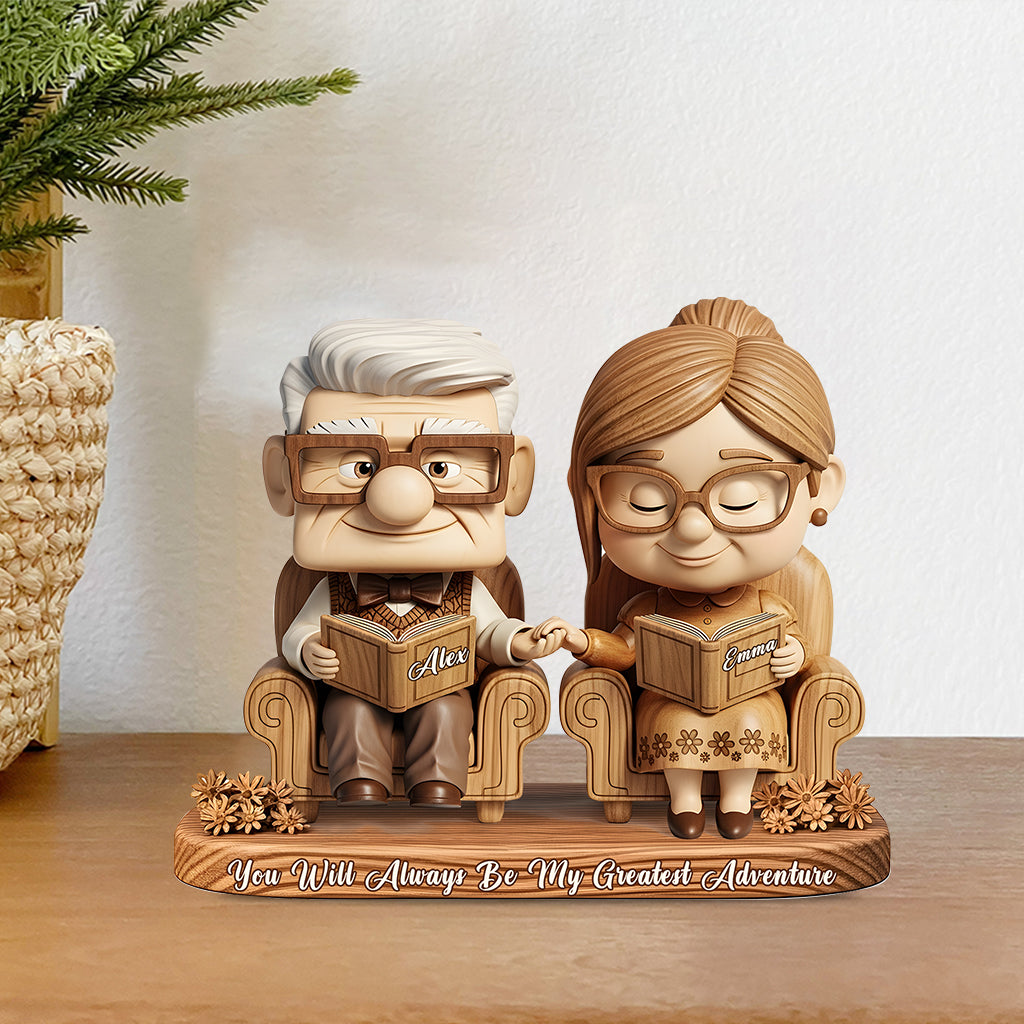 You Are My Greatest Adventure - Personalized Couple Custom Shaped Acrylic Plaque