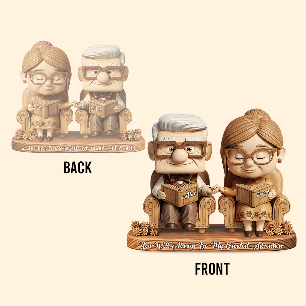 You Are My Greatest Adventure - Personalized Couple Custom Shaped Acrylic Plaque