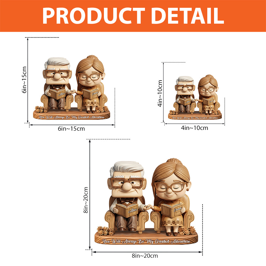 You Are My Greatest Adventure - Personalized Couple Custom Shaped Acrylic Plaque