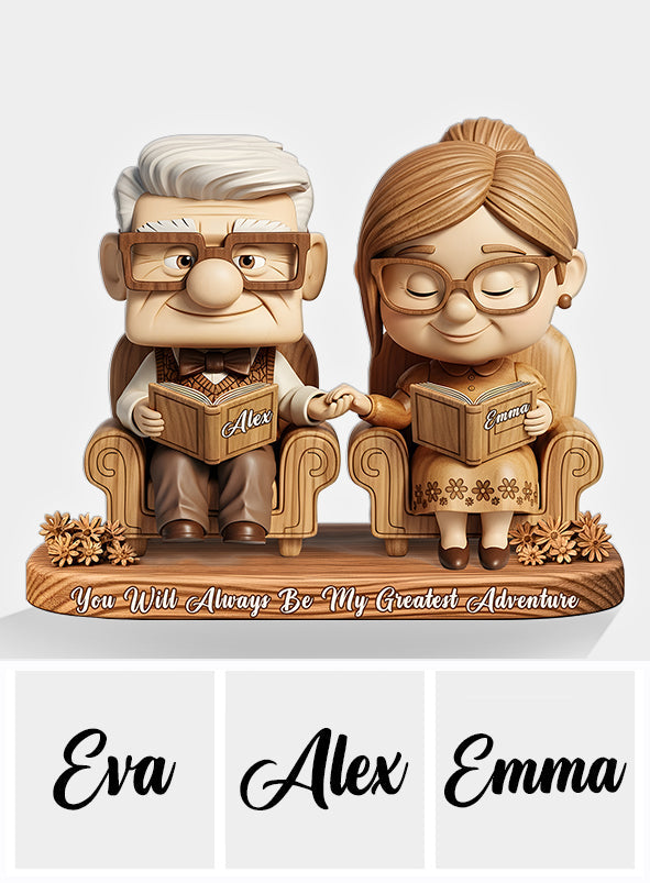 You Are My Greatest Adventure - Personalized Couple Custom Shaped Acrylic Plaque