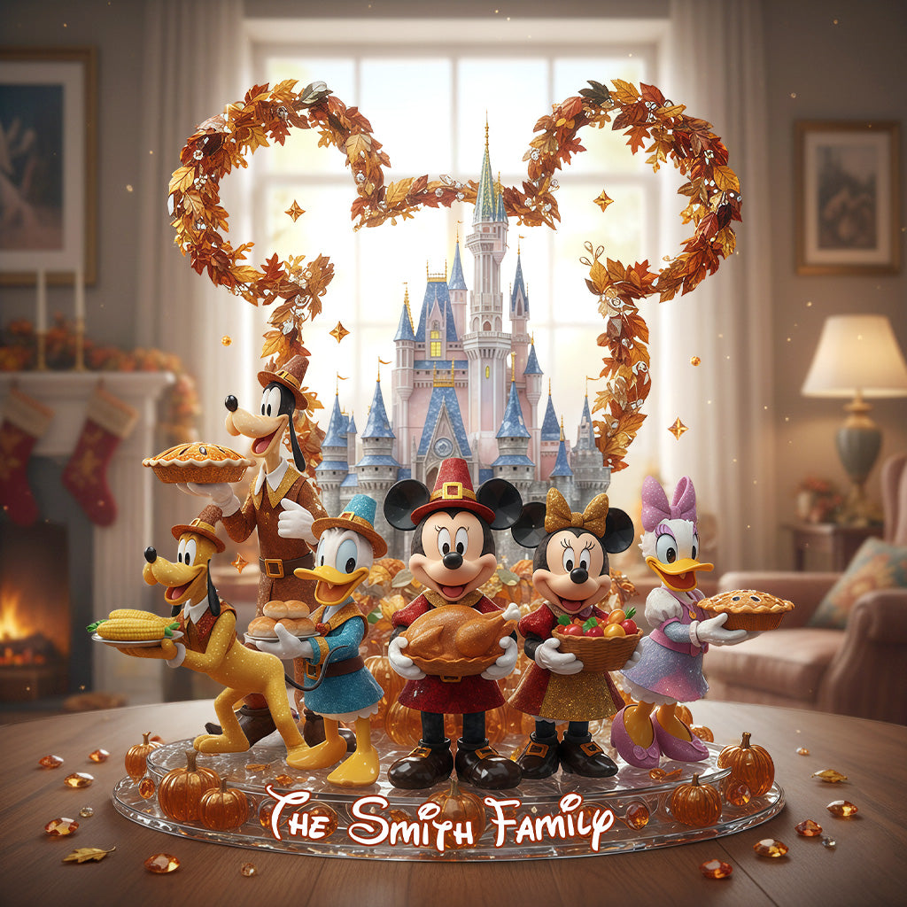 Happy Thanksgiving - Personalized Mouse Custom Shaped Acrylic Plaque