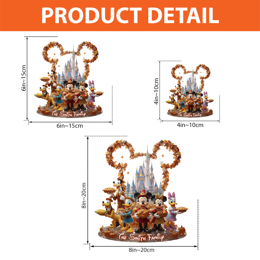 Happy Thanksgiving - Personalized Mouse Custom Shaped Acrylic Plaque