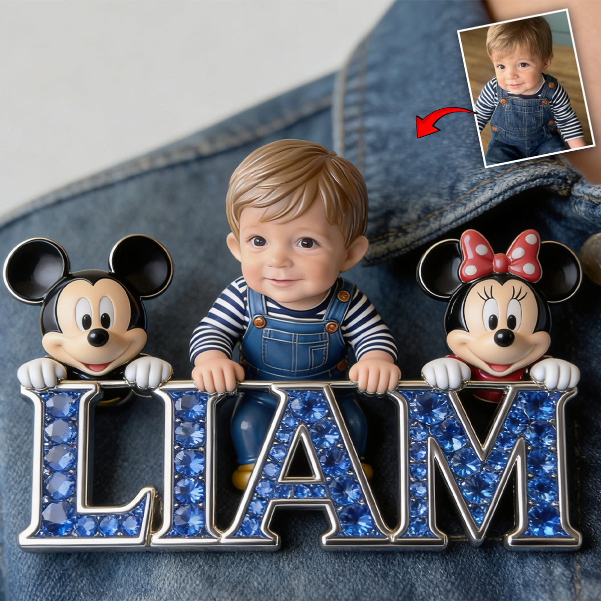 Custom Any Photo - Personalized Mouse 3D Embossed Enamel Pin