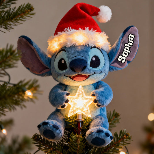 Ohana Christmas - Personalized Ohana LED Light Tree Topper